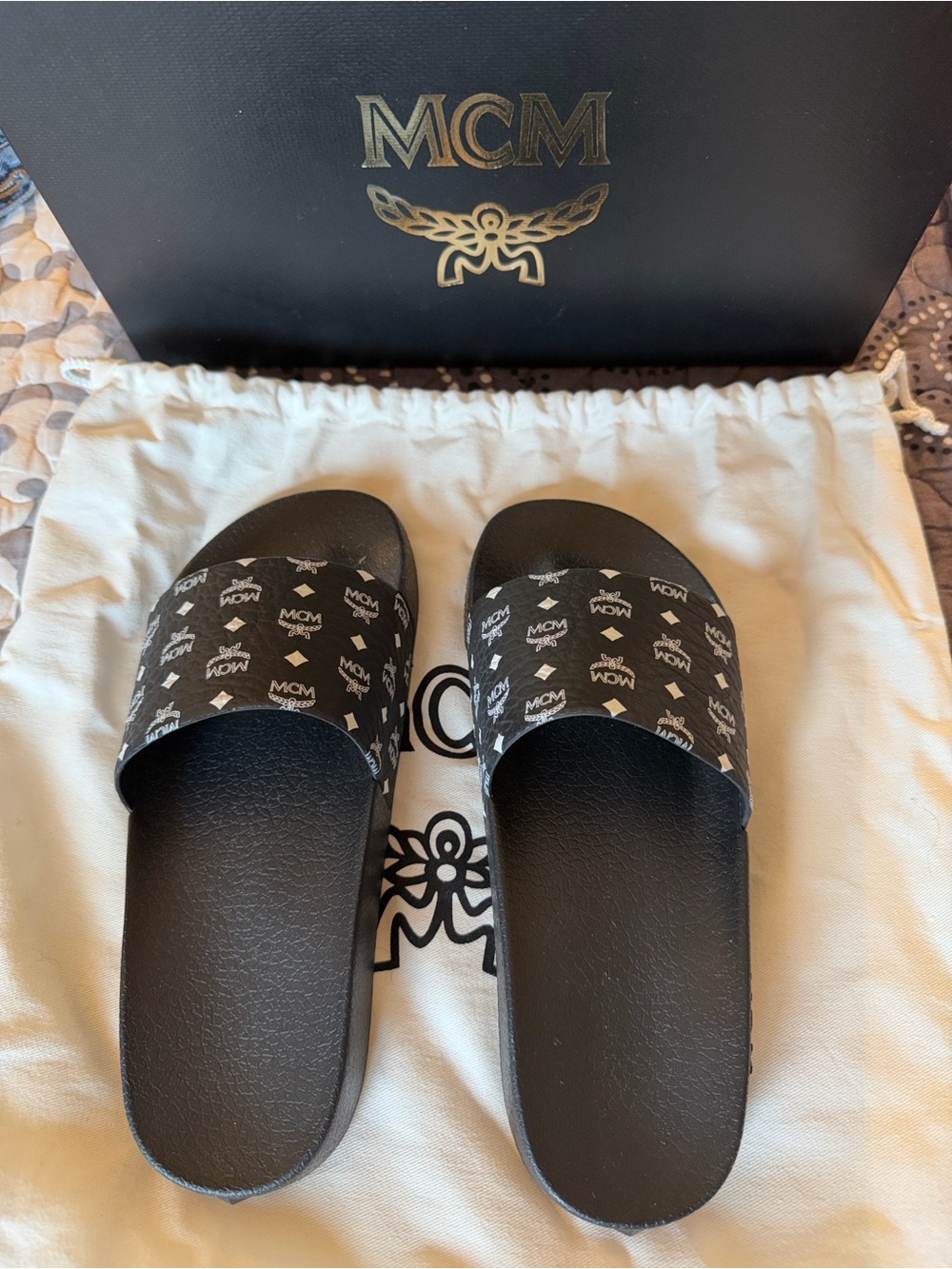 MCM Slide Sandals